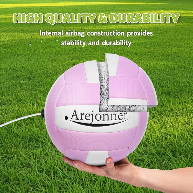 Arejonner Tetherball, 2 Pcs Tether Balls and Rope Set,Replacement Tetherball with Ball Pump for Adults Backyard Outdoors - Image 5